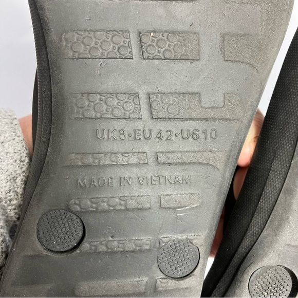 Fitflop black flip flops thongs black comfort sandals size 10 - Picture 3 of 4